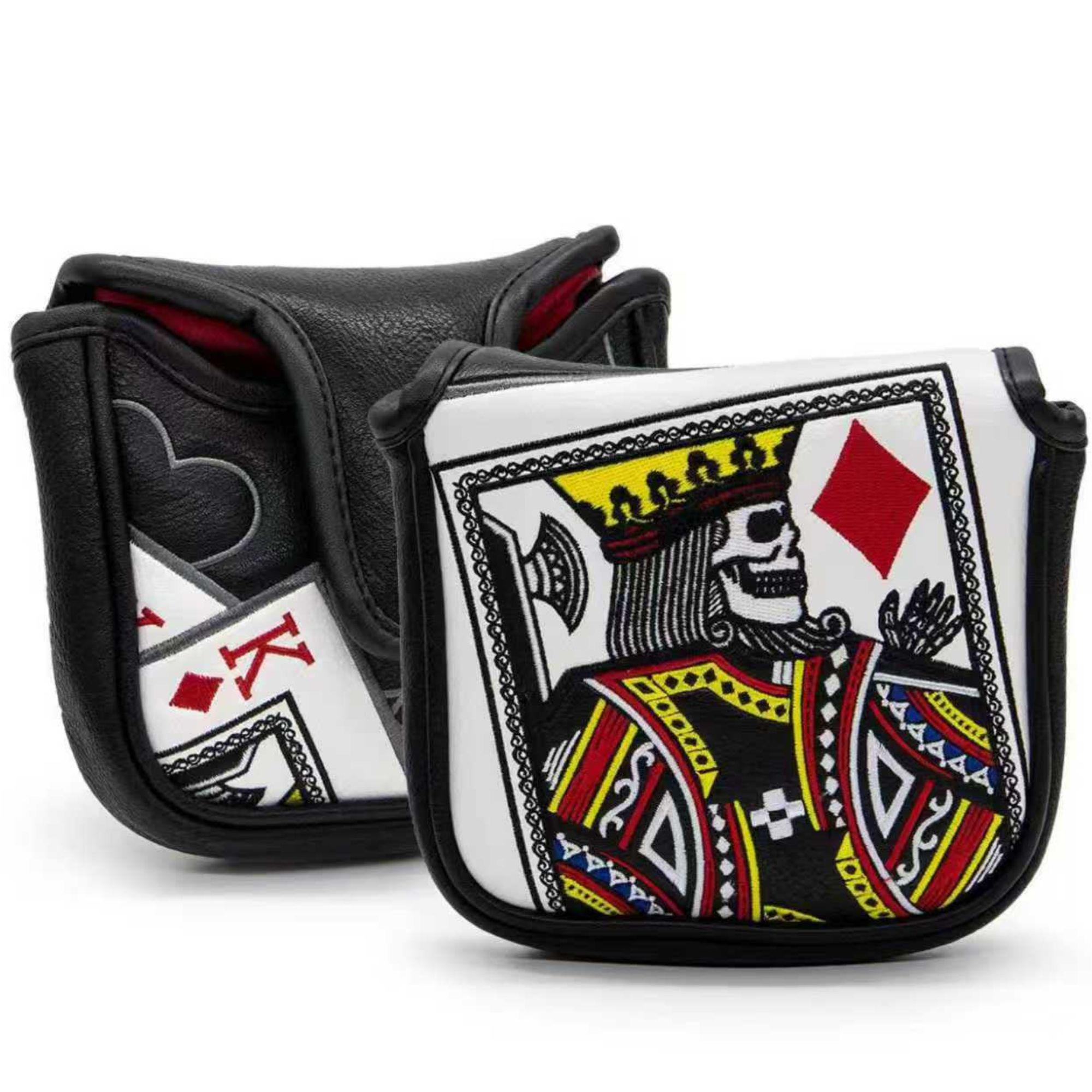 Men Accessories Usa - キング・オブ・ハーツ刺繍入りマレットパター、ほとんどのブランドに対応する磁気閉鎖付き、男性ゴルファー向けゴルフアクセサリー、クリスマスギフト