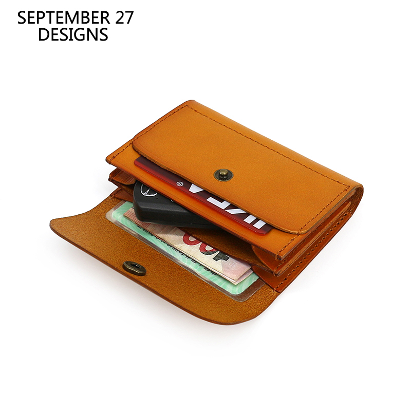 Coin Holder Men - ミニウエストバッグ男性本革高級手作りヴィンテージidライセンスクレジットカード財布摩耗ベルトコイン財布牛革ポーチ