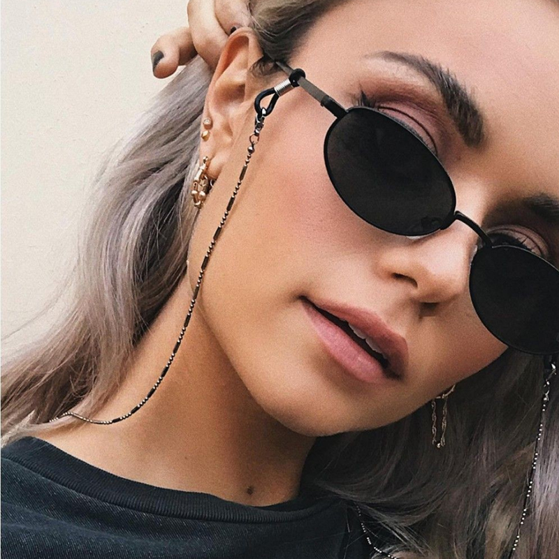 Men Accessories In Silver - マスクサングラスチェーン女性男性用黒 Ziai シルバーカラー合金ビーズ滑り止めチェーンファッションアイウェアアクセサリー卸売