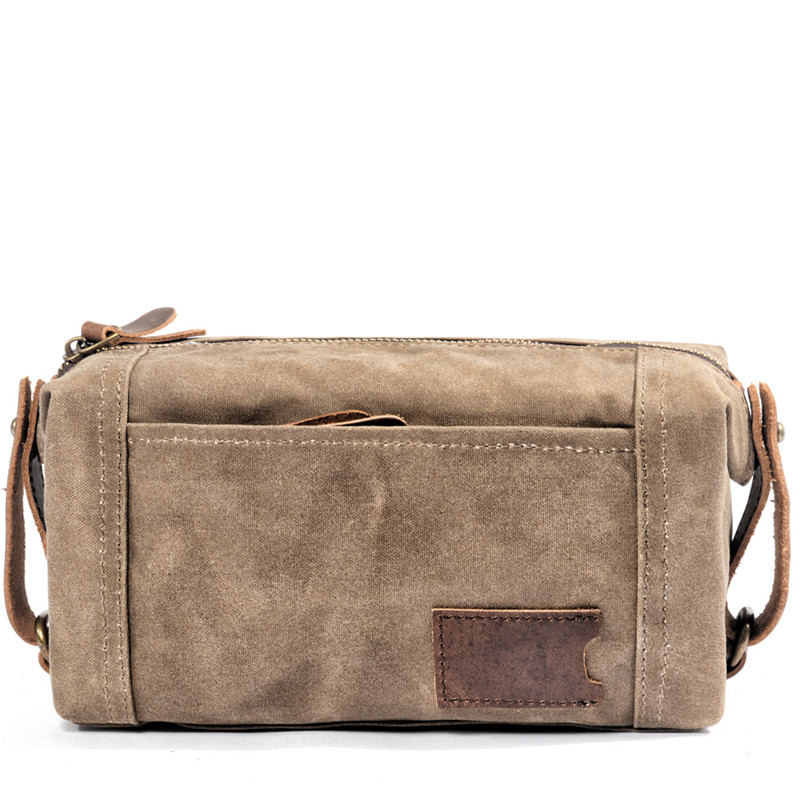 Travel Organizer Men - メンズワックスキャンバストラベルクラッチ,収納財布,シェービングキット,ウォッシュオーガナイザー,ケース,ハンドバッグ