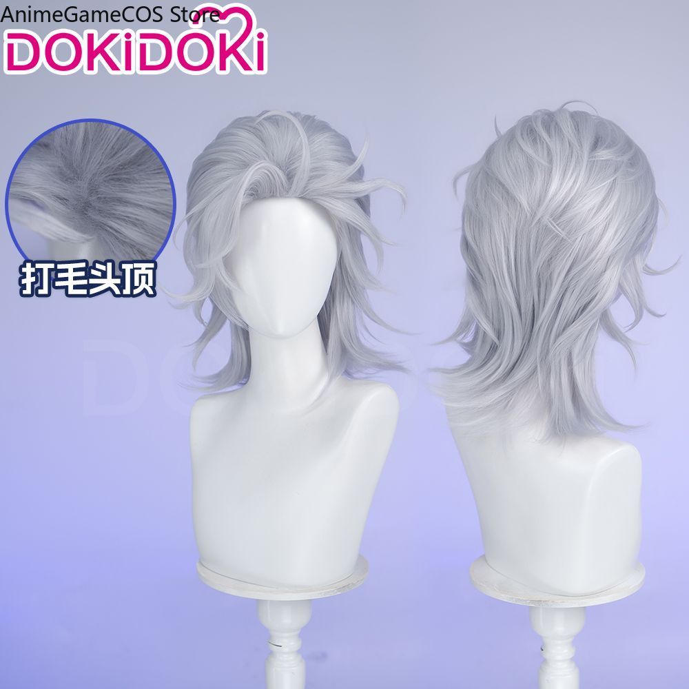 Men Accessories In Silver - アニメレコードオブラグナロクハデスコスプレウィッグ特別なシルバーグレーの髪コミコン小道具ロールプレイアクセサリー男性ハロウィンギフト