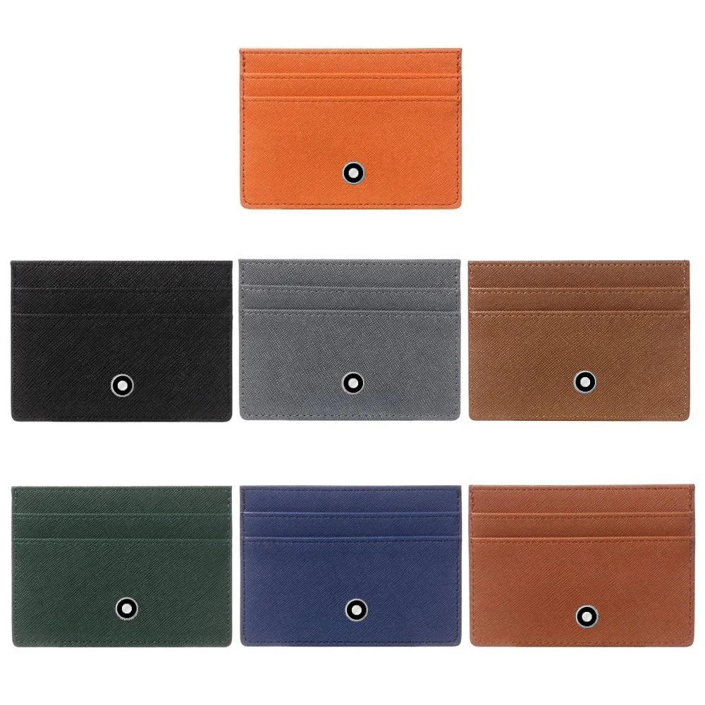 Coin Holder Men - ミニマリスト女性男性革スリム財布小銭入れビジネス Sle ID カードホルダー両面カード収納財布高品質