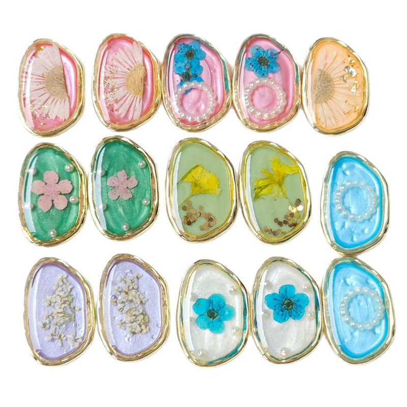 Men Accessories Locket - 最小注文 20 ピース/ロットカラー花コアジオメトリオーバル形状合金フローティングロケットビーズ diy ジュエリー衣類ヘアアクセサリー