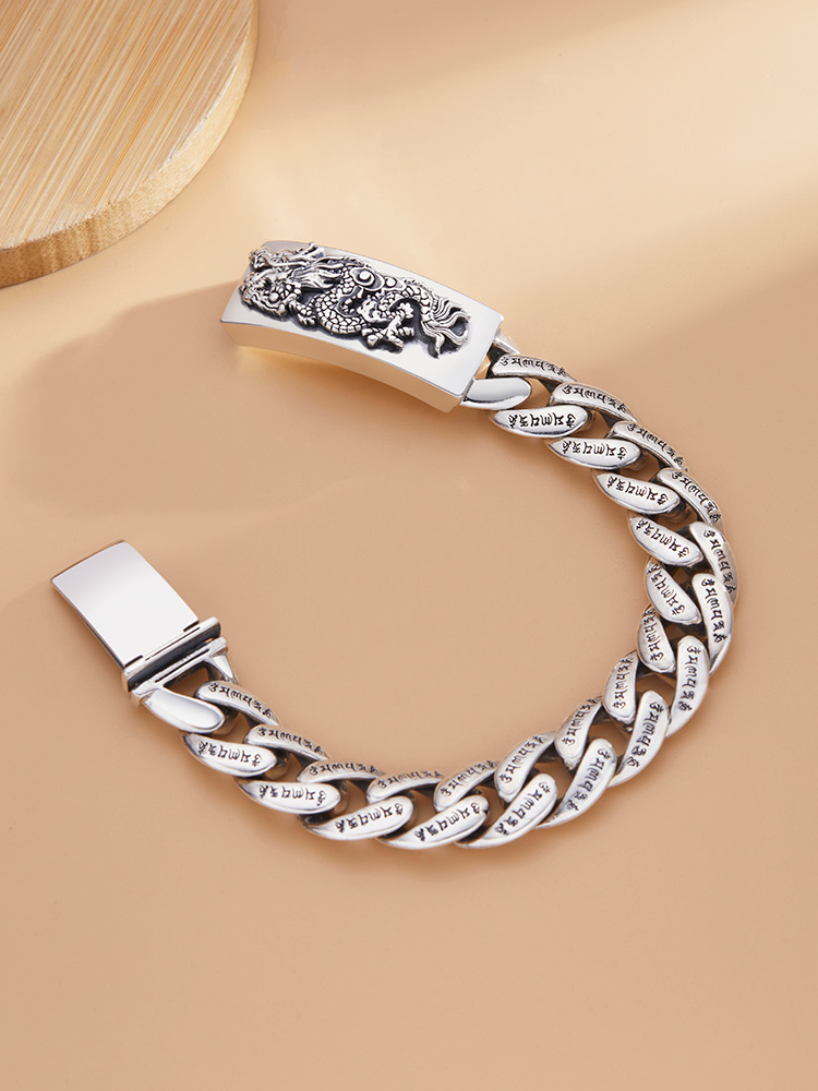 Men'S Accessories Jewelry Brands - 新しい横暴なメンズドラゴンブランドブレスレット手作りパーソナライズされたファッションソリッドレトロジュエリーアクセサリー
