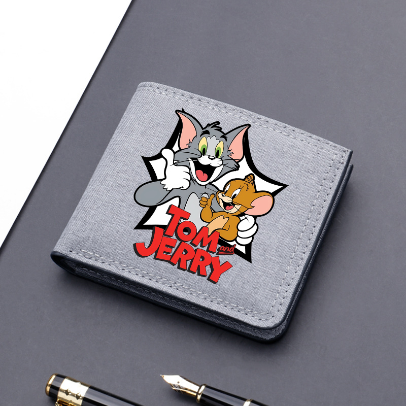 Coin Holder Men - トムとジェリー メンズ財布 アニメ漫画プリント ショートウォレット ポータブルカードパック ファッションコインパース