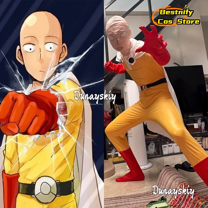 Men Accessories Korea - 埼玉マン コスプレ ジャンプスーツ コスチューム {Bestnify Cos}白いケープ