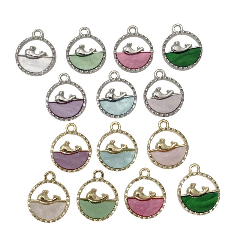 Men Accessories Locket - 新到着 100 ピース/ロットアクリルコアジオメトリラウンド形状合金フローティングロケットチャーム diy ジュエリーアクセサリー