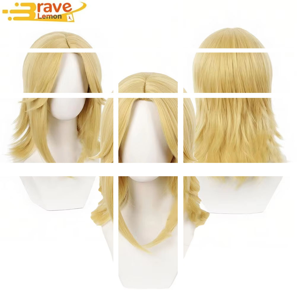 Men Accessories Korea - ジョニー・ジョースターコスプレウィッグ耐熱人工毛アニメ衣装アクセサリー小道具男性女性カーニバルハロウィンパーティー用