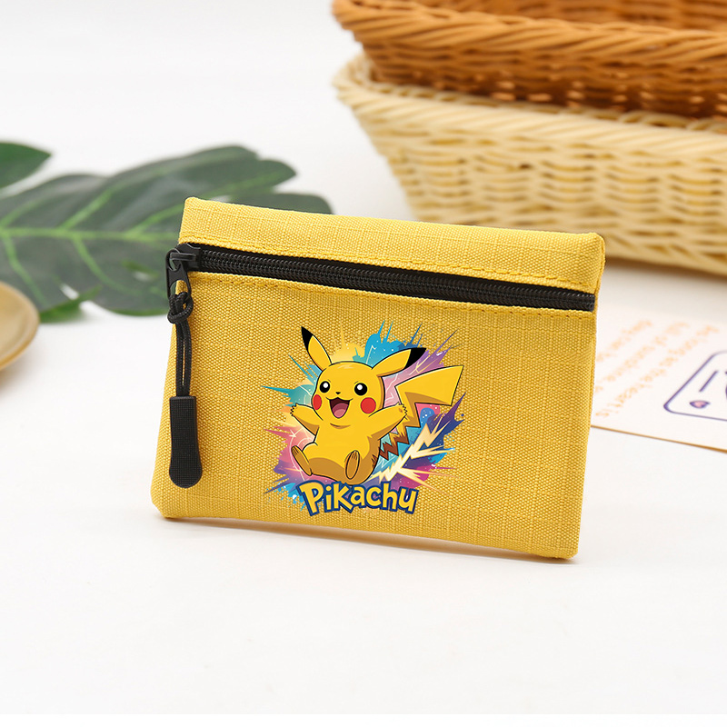 Coin Holder Men - アニメポケモン小銭入れかわいいスクエア財布キーカードホルダー男性女性バッグアクセサリーポータブルイヤホンマネー収納ポーチ