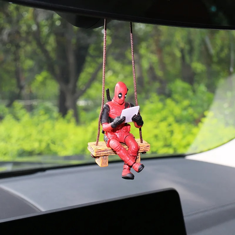 X Men Accessories - グルート・ザ・ツリーマン可動式デッドプール・マーベルX-メンスイングポーズアニメドールカーアクセサリーPVC車用バックミラーペンダント