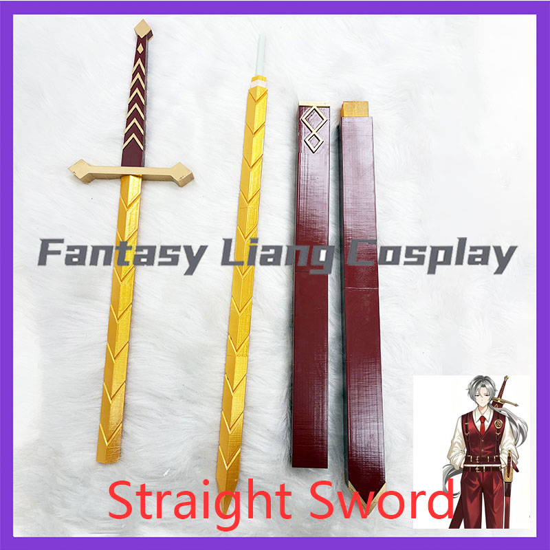 Men Accessories Korea - ゲームリンバスカンパニールシオコスプレ小道具ストレートソード鞘付きロールプレイソードハロウィンカーニバルパーティー男性女性用