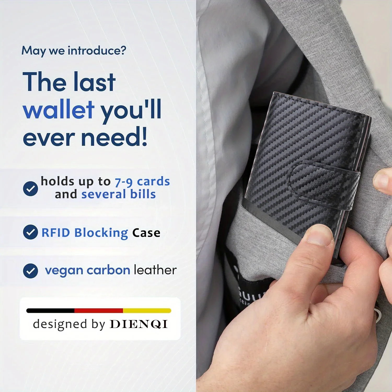 彫刻入り財布 ミニマリスト財布 RFIDブロッキング ポップ - Coin Holder Men のレビューと価格