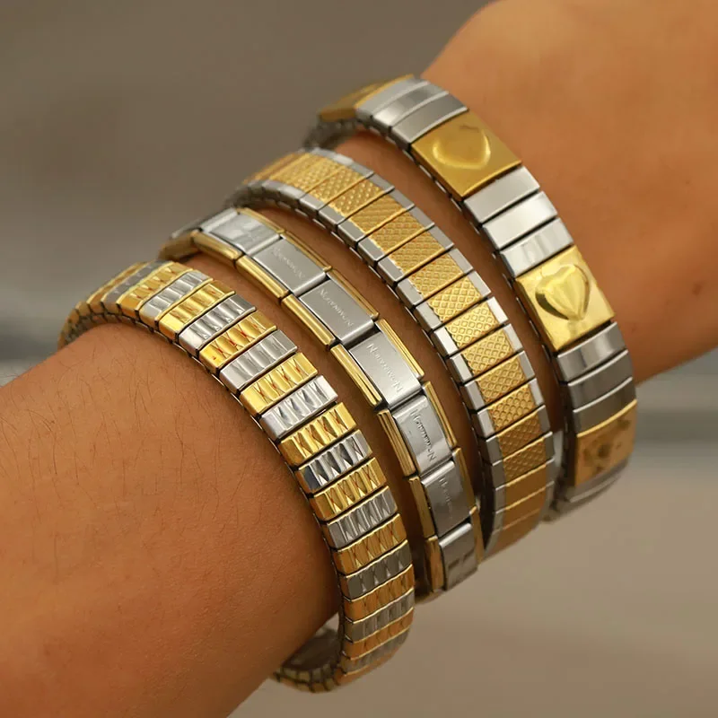 ステンレス鋼金属バンジーロープブレスレット女性のファッション - Men'S Accessories Jewelry Brands のレビューと価格