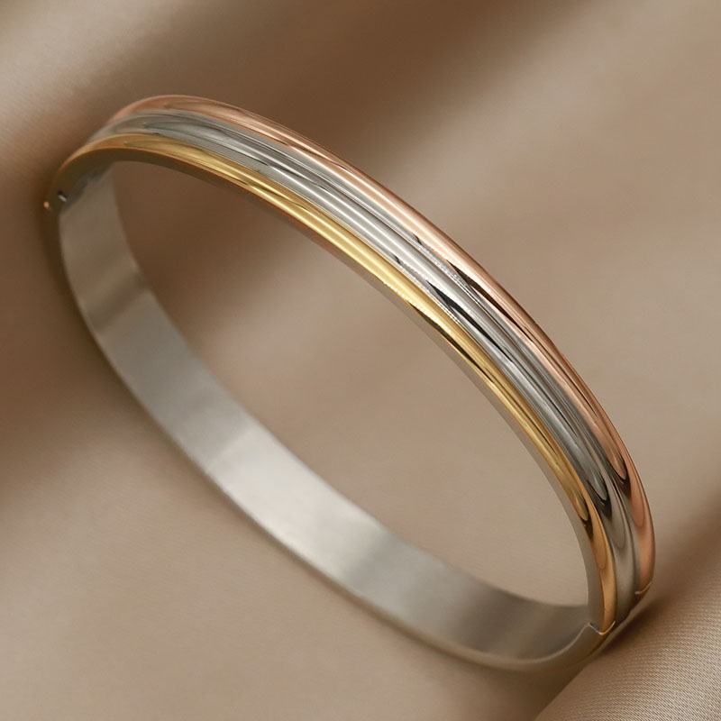 ステンレス鋼 18K PVD メッキミックスカラーブレスレッ - Men'S Accessories Jewelry Brands のレビューと価格
