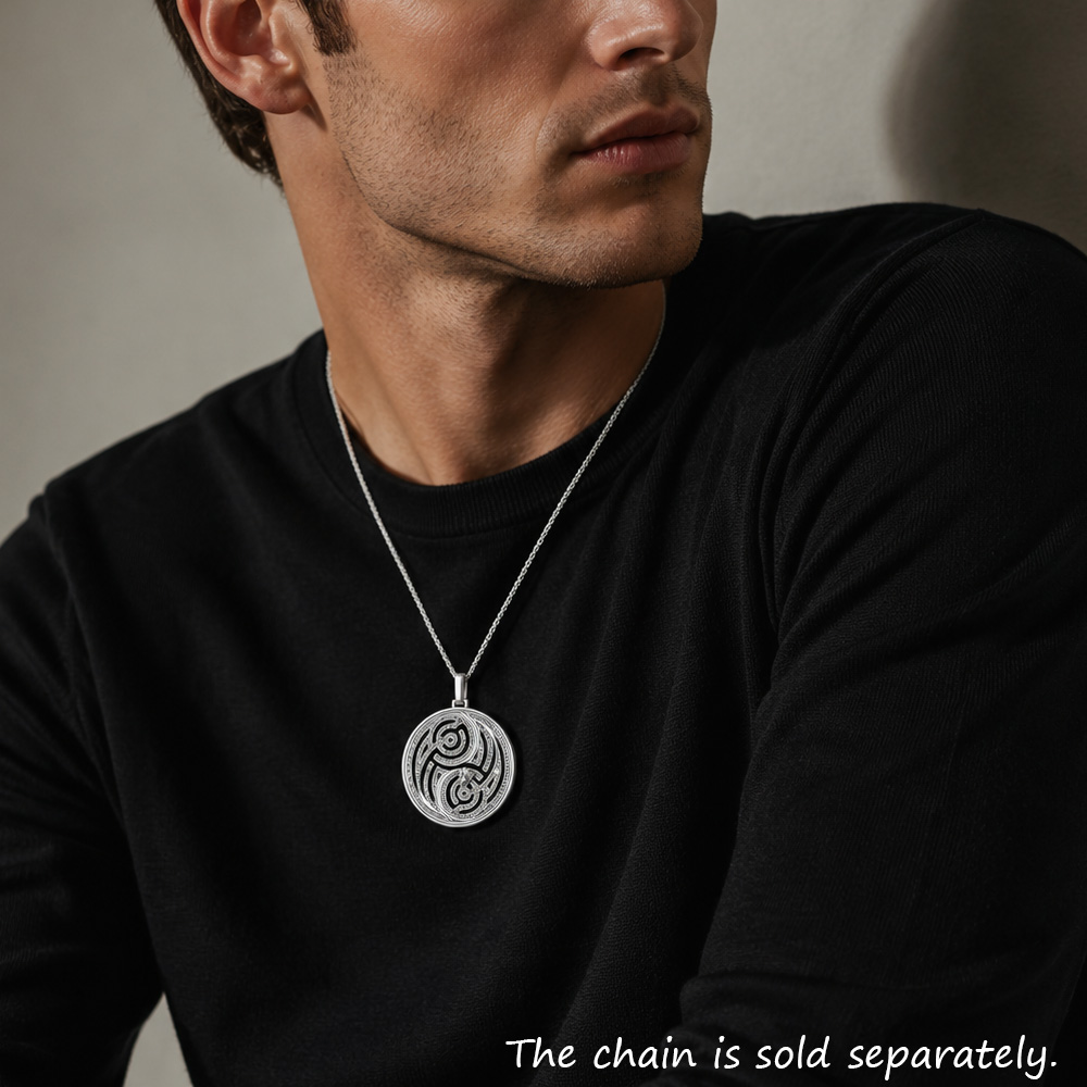 男性と女性のための925スターリングシルバーラウンドペンダン - Men'S Accessories Jewelry Brands のレビューと価格