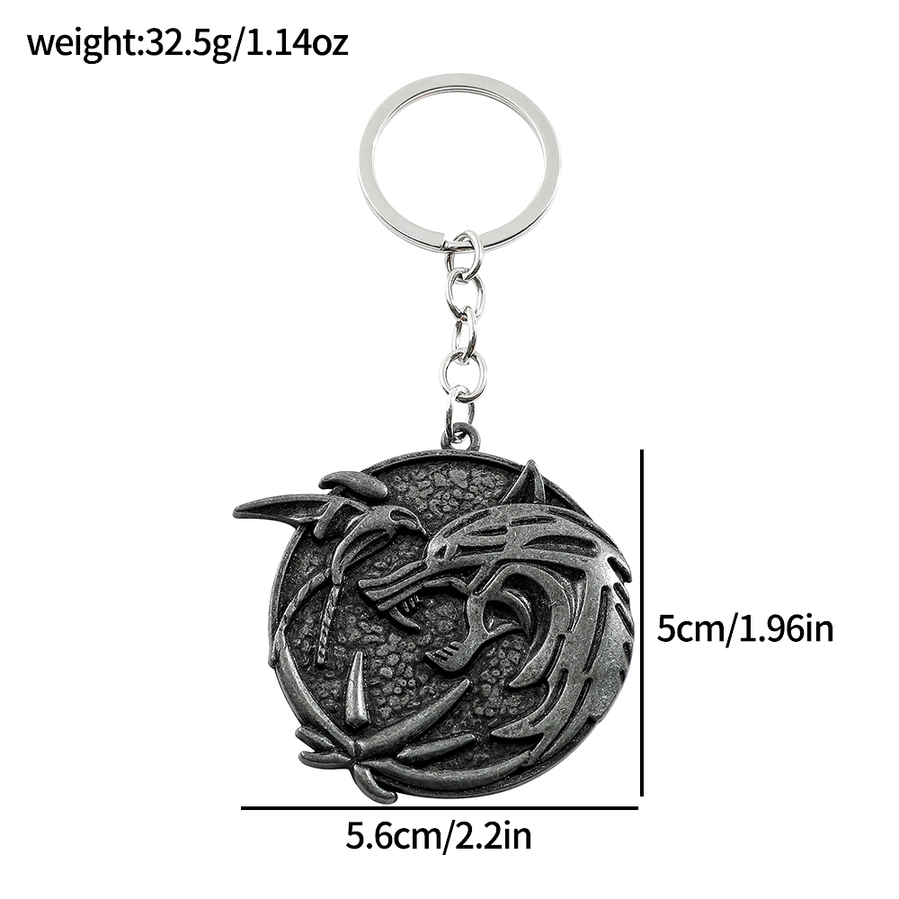 ヴィンテージウルフヘッドキーホルダーゲームゲラルト・オブ・リ - Men Accessories Pendant のレビューと価格