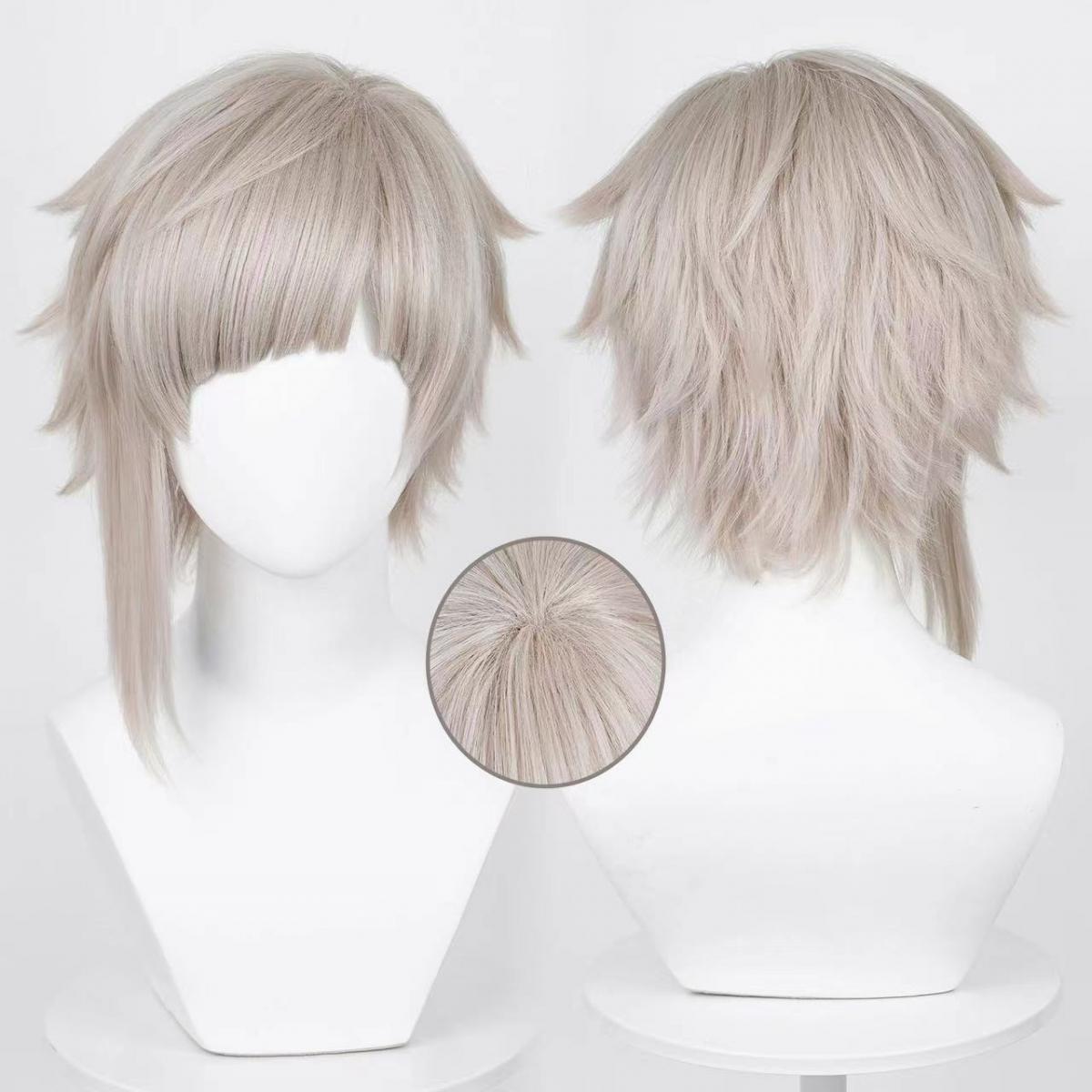 コミックメンズ中島敦コスプレウィッグマンシルバーショートヘア - Men Accessories In Silver のレビューと価格