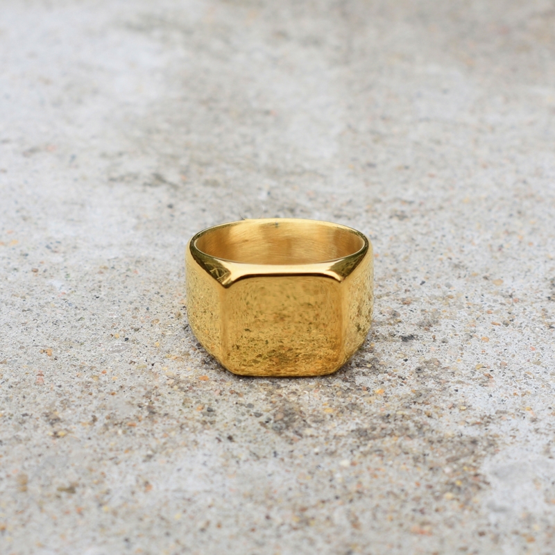 バイカーパンクスタイルリング男性用ステンレス鋼幅シグネットス - Men'S Accessories Jewelry Brands のレビューと価格