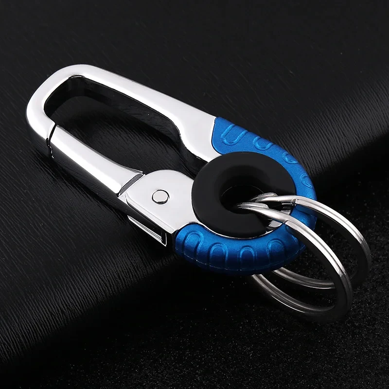 キーホルダーバックル男性ステンレス鋼キーリングキーチェーンフ - Men Accessories In Silver のレビューと価格