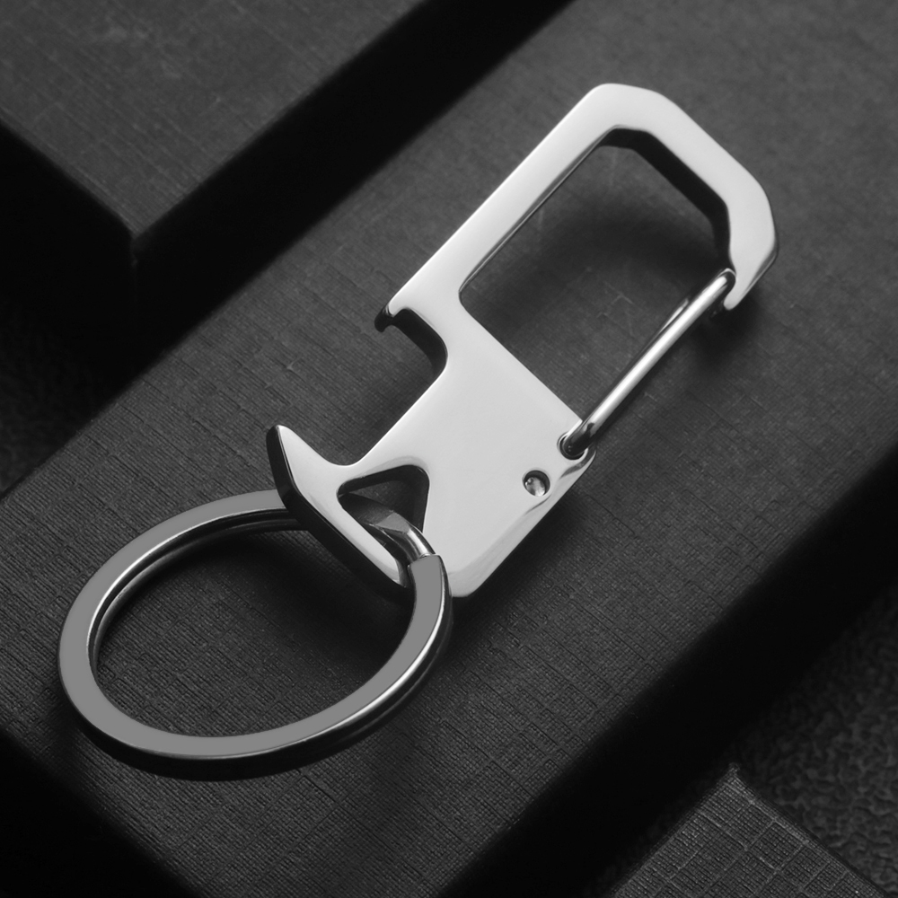 男性と女性のためのパーソナライズされたステンレス鋼のキーホル - Men Accessories In Silver のレビューと価格