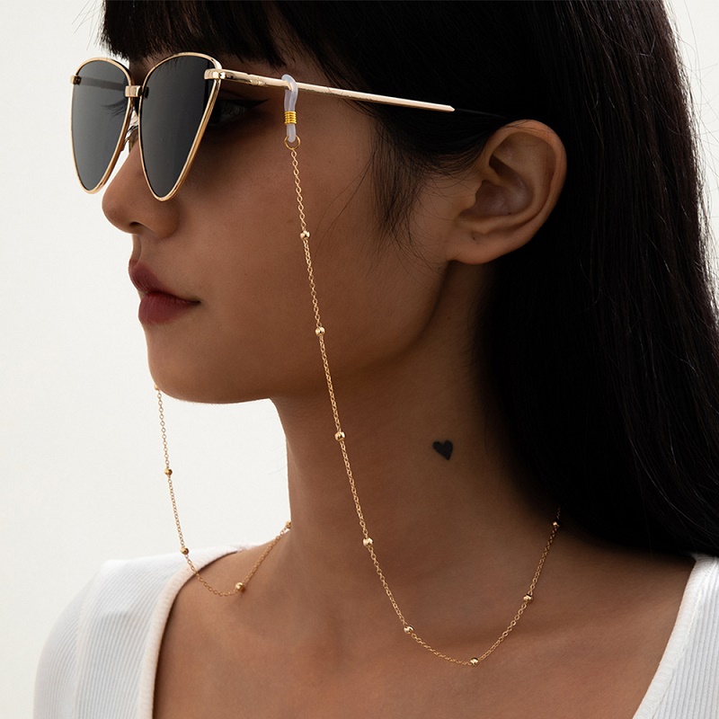 マスクサングラスチェーン女性男性用黒 Ziai シルバーカラ - Men Accessories In Silver のレビューと価格