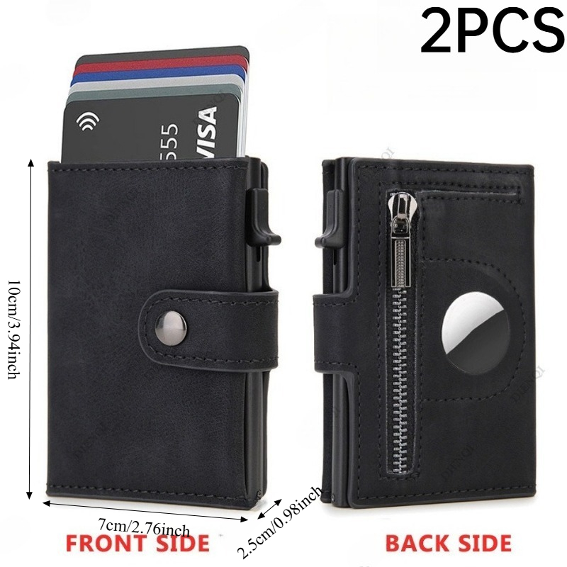 2個セット ヴィンテージPU RFIDブロッキング財布 メン - Coin Holder Men のレビューと価格