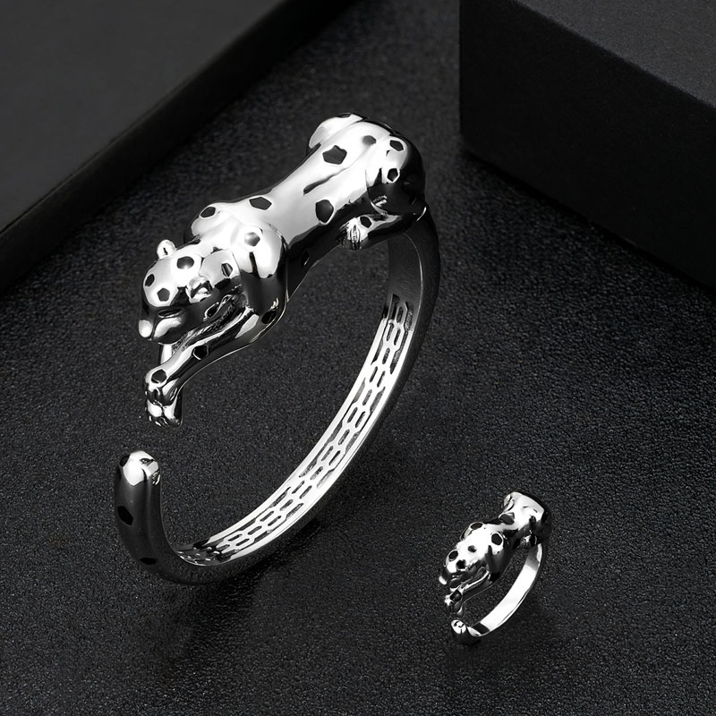 Zlxgirl-ジュエリーセット,エナメル,ヒョウ,動物,ブ - Men'S Accessories Jewelry Brands のレビューと価格