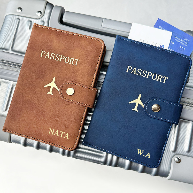 パーソナライズされた名前旅行パスポート財布高級飛行機男性ビジ - Travel Organizer Men のレビューと価格