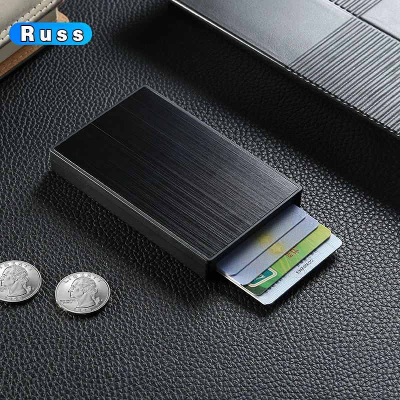 男性用クレジットカードホルダー,コインボックス,自動的にポッ - Coin Holder Men のレビューと価格