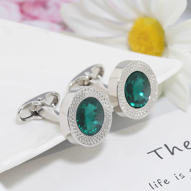 ホット販売カフス男性用ブルーダイヤモンドカフス高級ブランドボ - Men'S Accessories Jewelry Brands のレビューと価格