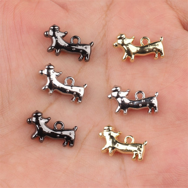 最新 100 ピース/ロットカラープリント動物漫画ダックスフ - Men Accessories Locket のレビューと価格