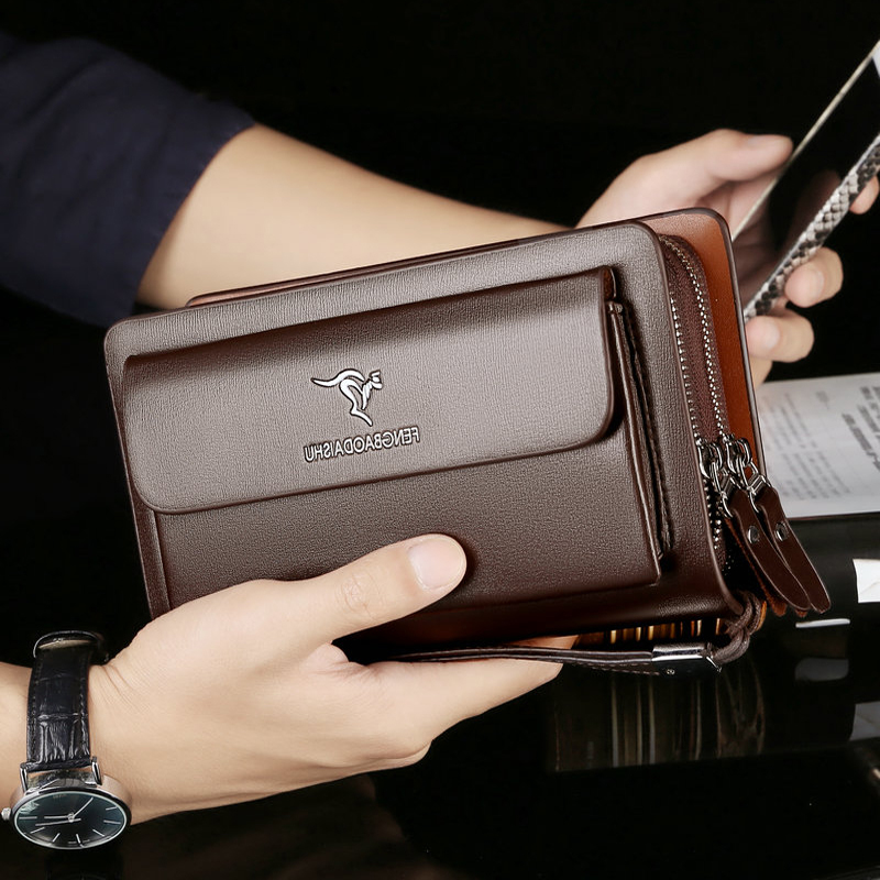 ファッションメンズ財布ブランド大型ジッパーリストレット電話マ - Coin Holder Men のレビューと価格