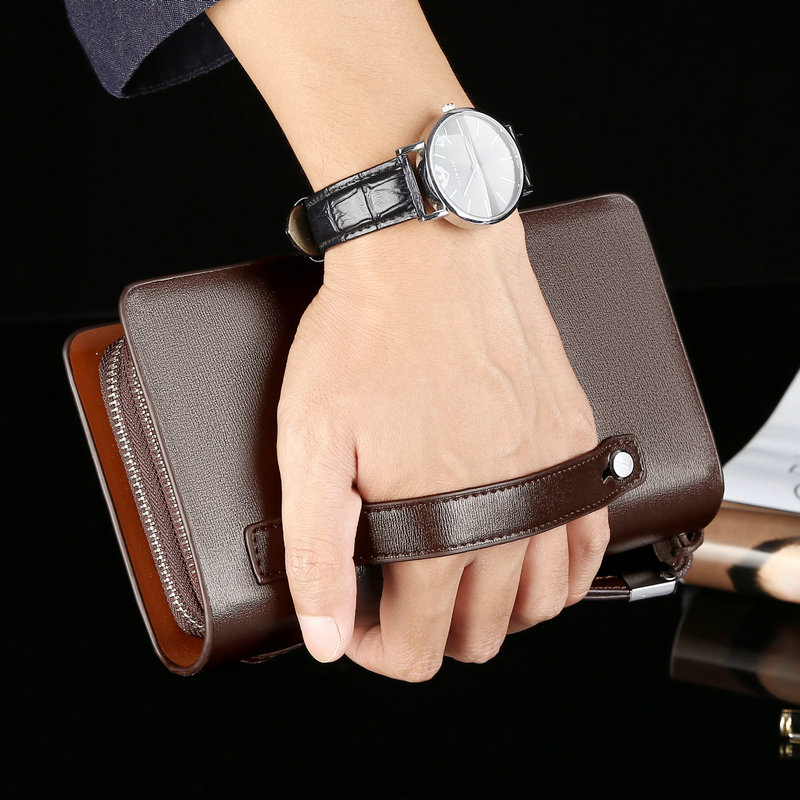 ファッションメンズ財布ブランド大型ジッパーリストレット電話マ - Coin Holder Men のレビューと価格