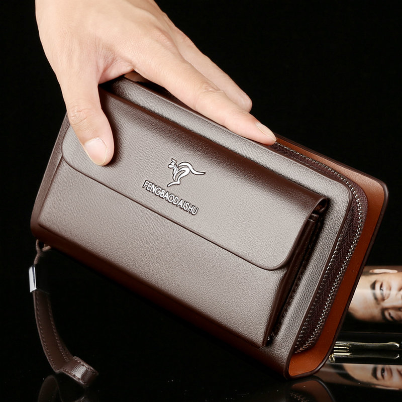 ファッションメンズ財布ブランド大型ジッパーリストレット電話マ - Coin Holder Men のレビューと価格