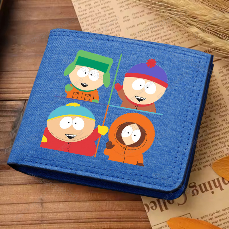 サウスパークメンズショートウォレット面白い漫画キャンバス小銭 - Coin Holder Men のレビューと価格
