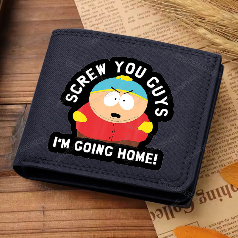 サウスパークメンズショートウォレット面白い漫画キャンバス小銭 - Coin Holder Men のレビューと価格
