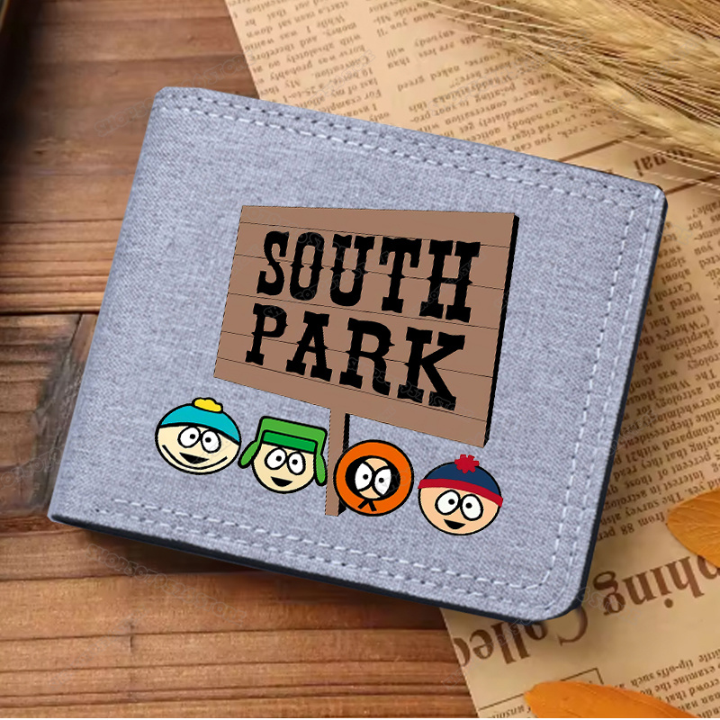 サウスパークメンズショートウォレット面白い漫画キャンバス小銭 - Coin Holder Men のレビューと価格