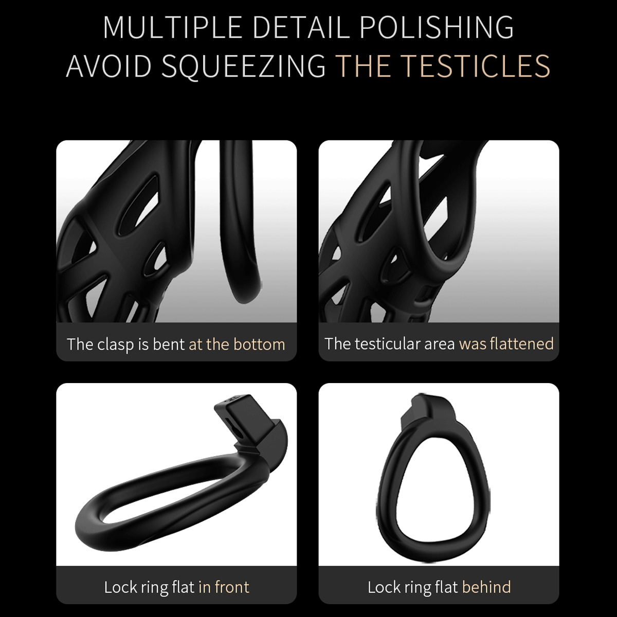 男性用貞操ケージ ペニスロック 大型尿道開口部 安全 健康的 - Men Accessories Usa のレビューと価格