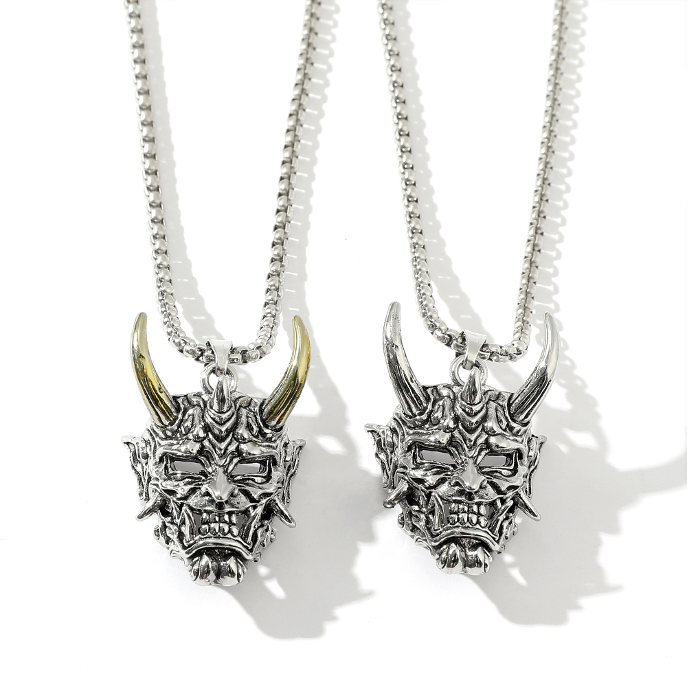 ハンサムラスカルゴーストマスクペンダントネックレスゴールド& - Men Accessories Pendant のレビューと価格