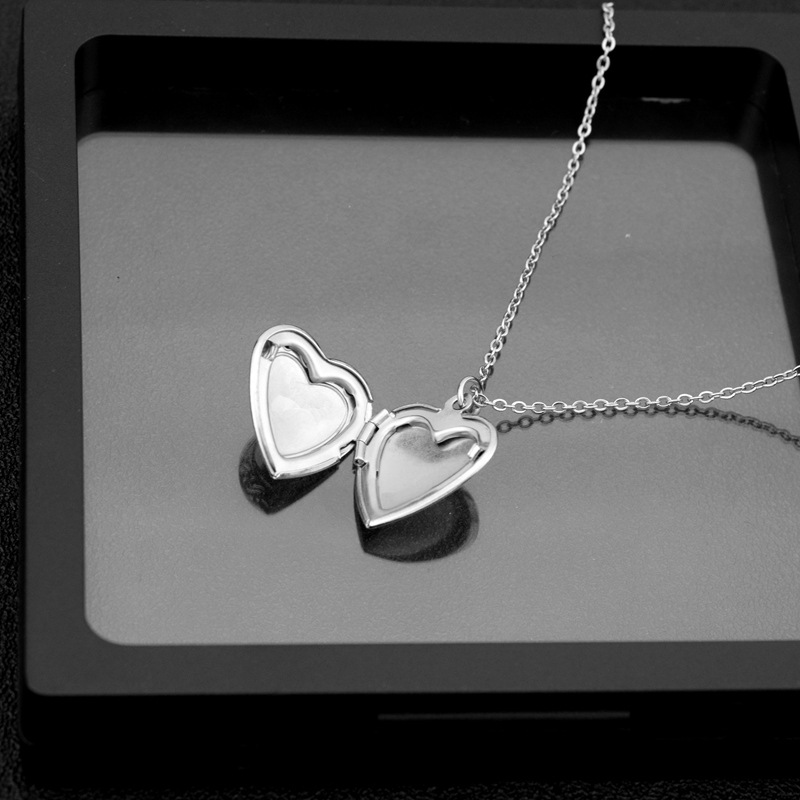 男性と女性のための愛の心のロケットペンダントネックレス,ステ - Men Accessories Locket のレビューと価格