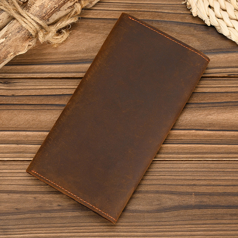 メンズ クレイジーホースレザー 長財布 マルチカードホルダー - Coin Holder Men のレビューと価格