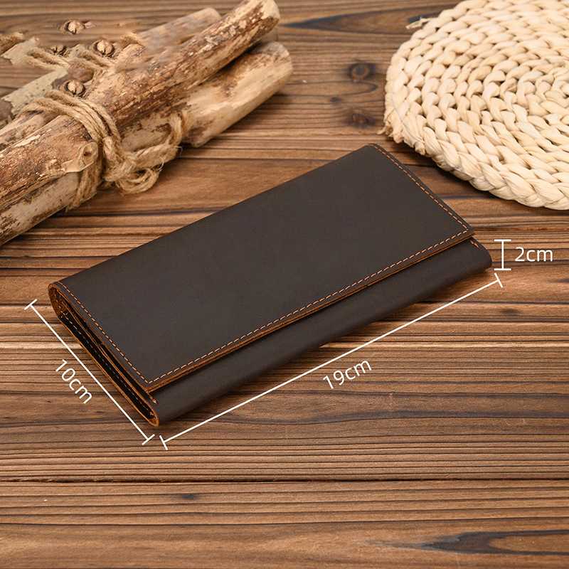 メンズ クレイジーホースレザー 長財布 マルチカードホルダー - Coin Holder Men のレビューと価格