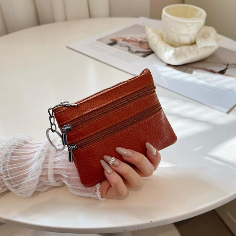 PUレザー ポータブル小銭入れ キーホルダー 防水ジッパー  - Coin Holder Men のレビューと価格