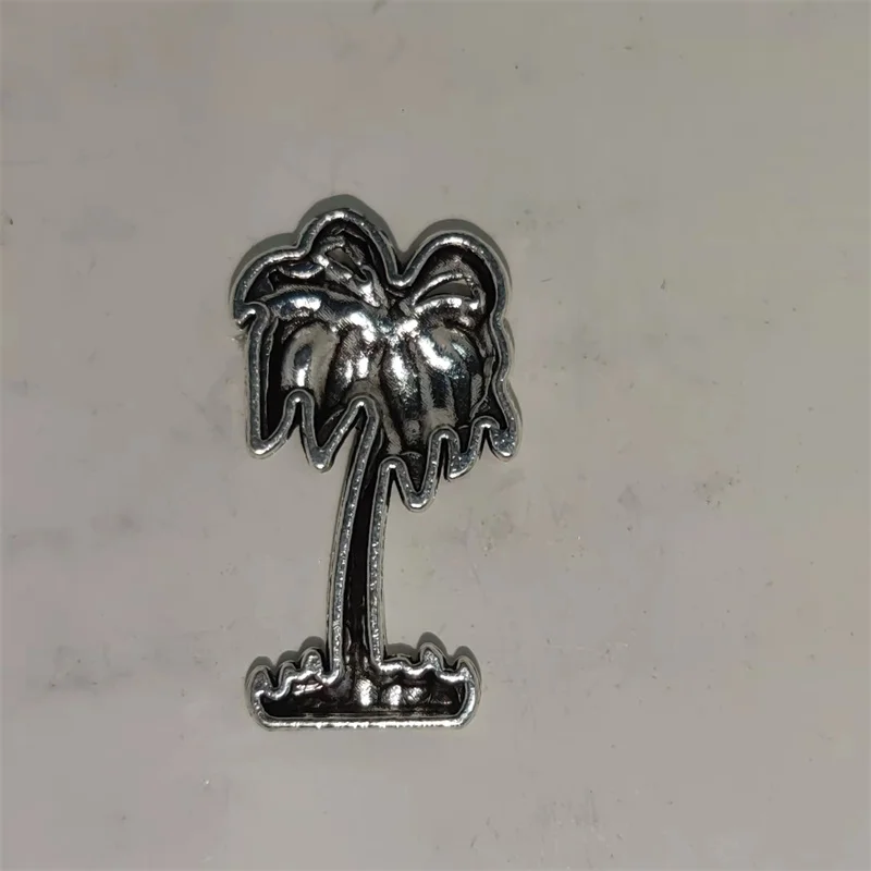 クリエイティブシルバーココナッツツリー DIY 合金バッジ  - Men Accessories In Silver のレビューと価格