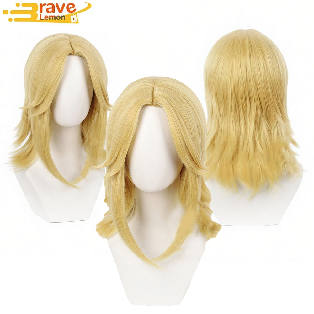 ジョニー・ジョースターコスプレウィッグ耐熱人工毛アニメ衣装ア - Men Accessories Korea のレビューと価格